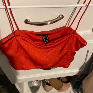 forever 21 orange crop top